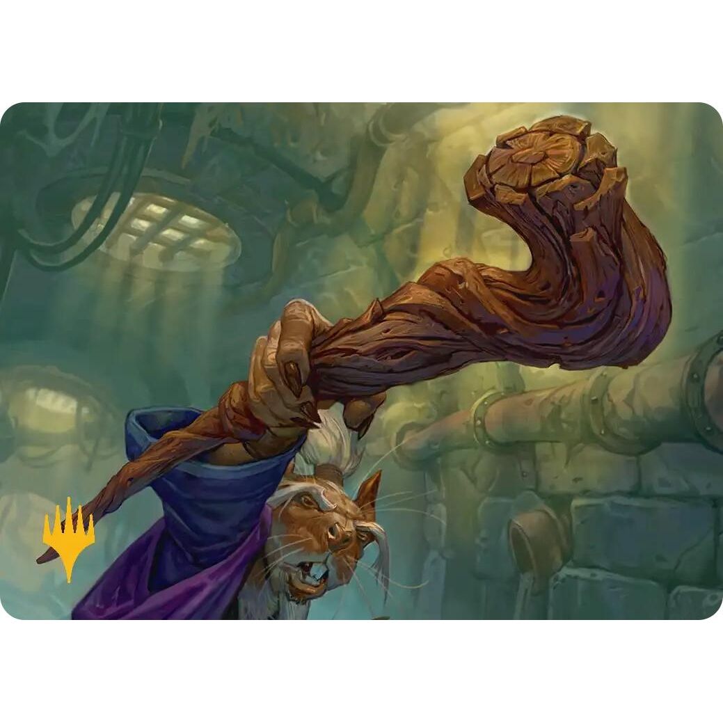 Image for Wooden Cane Art Card (Gold-Stamped) (46) (Teenage Mutant Ninja Turtles) - Magic: The Gathering
