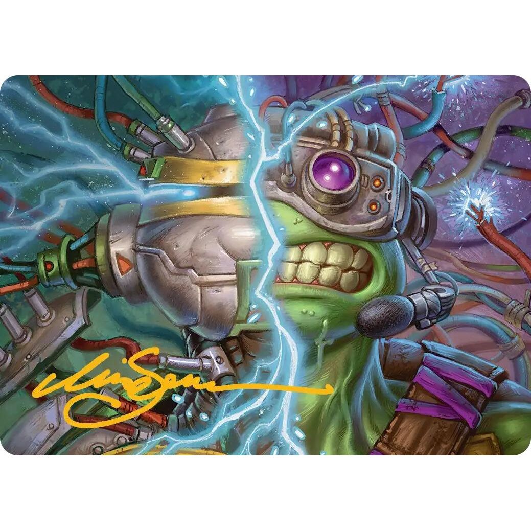 Image for Mind Transfer Protocol Art Card (Gold-Stamped Signature) (5) (Teenage Mutant Ninja Turtles) - Magic: The Gathering