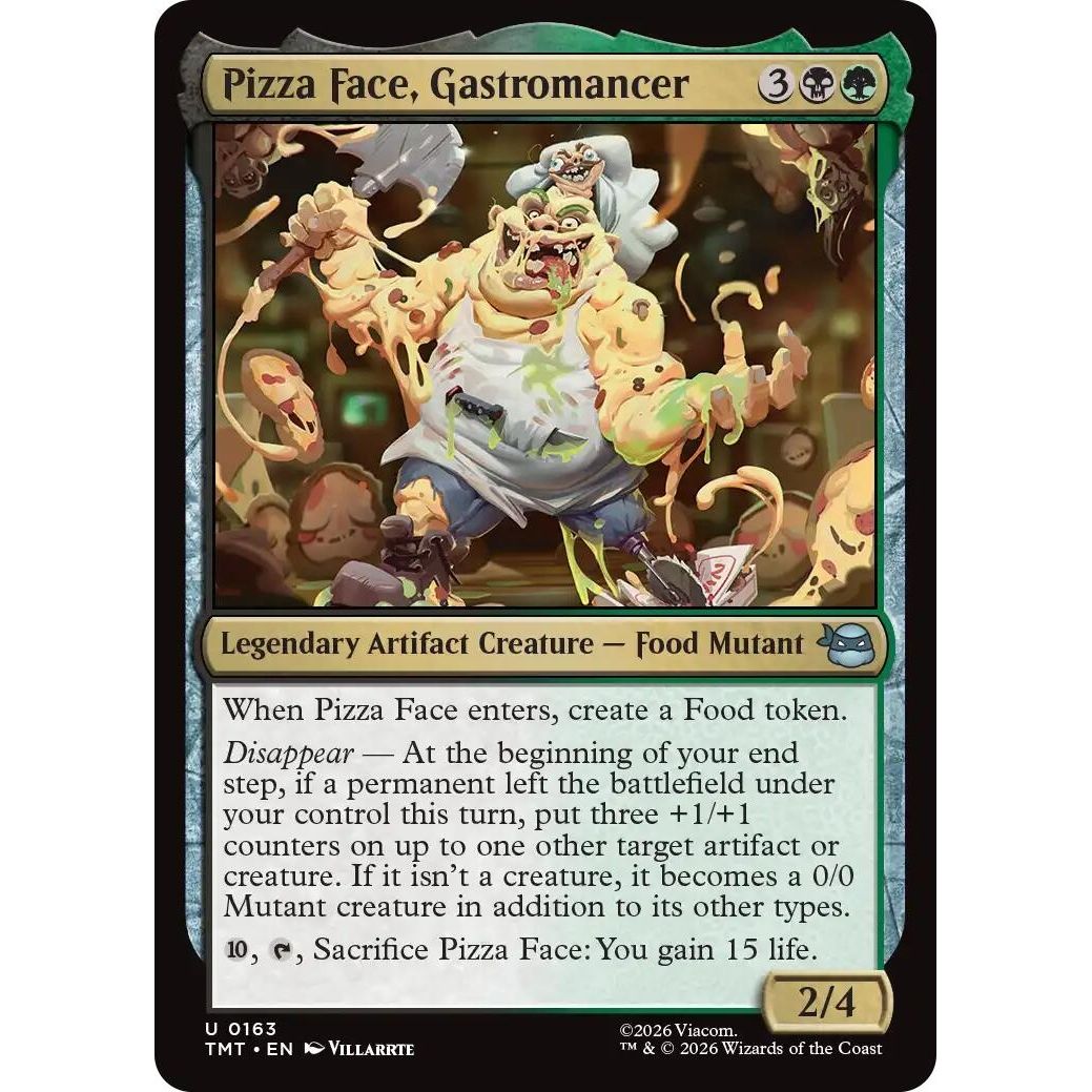 Image for Pizza Face, Gastromancer (163) (Teenage Mutant Ninja Turtles) - Magic: The Gathering