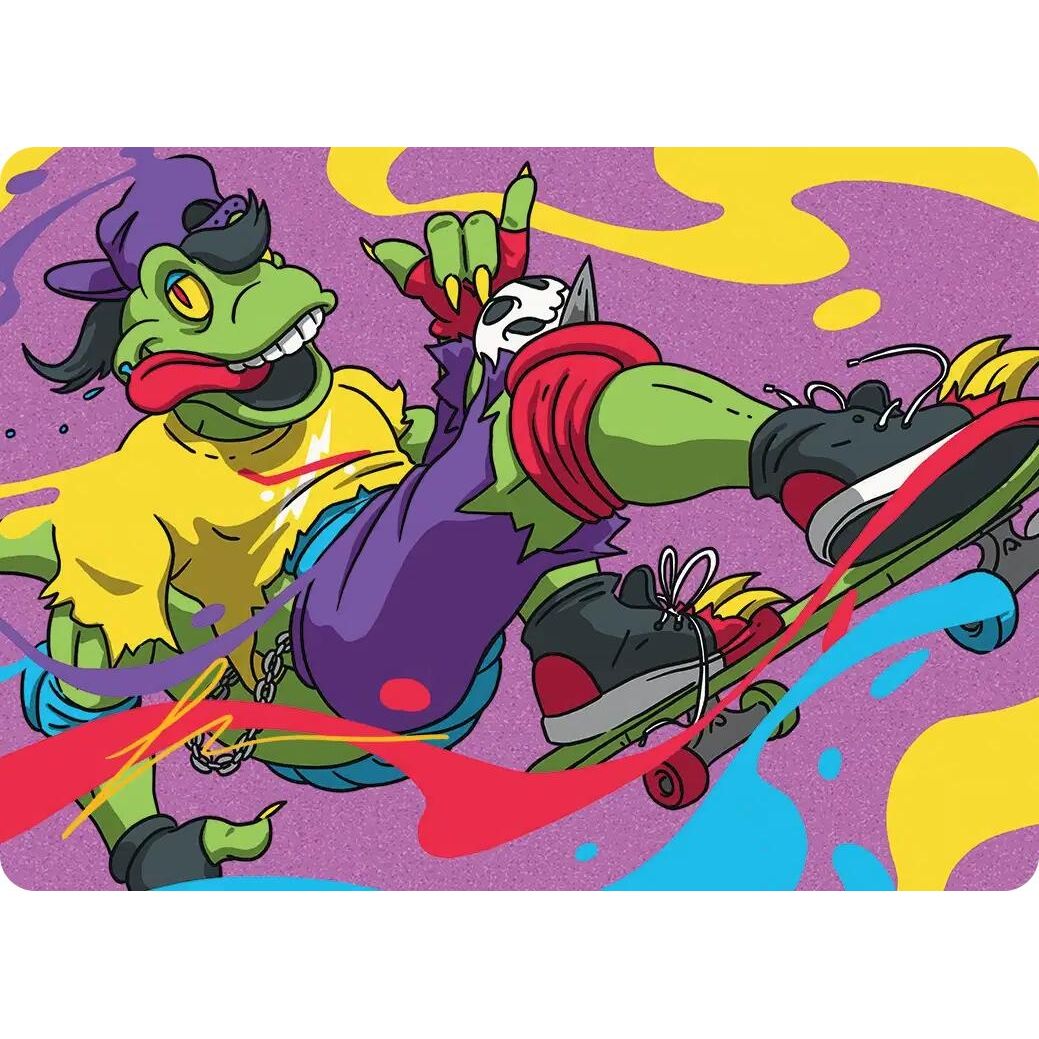 Image for Mondo Gecko Art Card (Gold-Stamped Signature) (26) (Teenage Mutant Ninja Turtles) - Magic: The Gathering