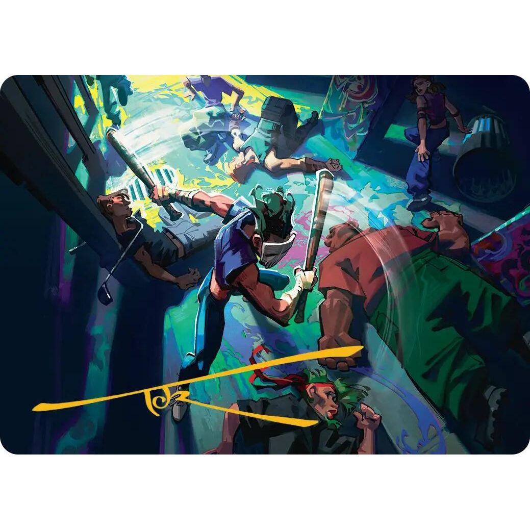 Image for Pain 101 Art Card (Gold-Stamped Signature) (6) (Teenage Mutant Ninja Turtles) - Magic: The Gathering