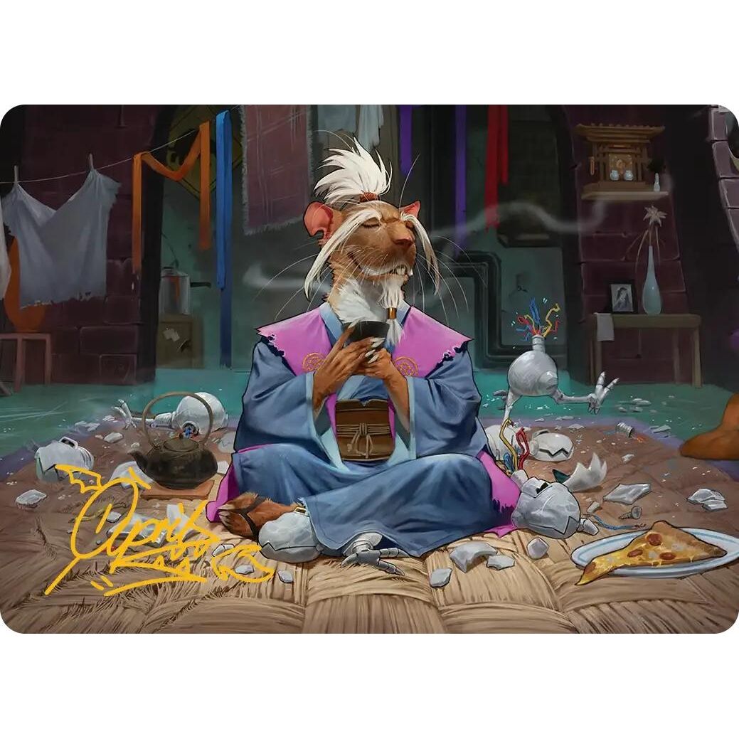 Image for Splinter, Hamato Yoshi Art Card (Gold-Stamped Signature) (8) (Teenage Mutant Ninja Turtles) - Magic: The Gathering