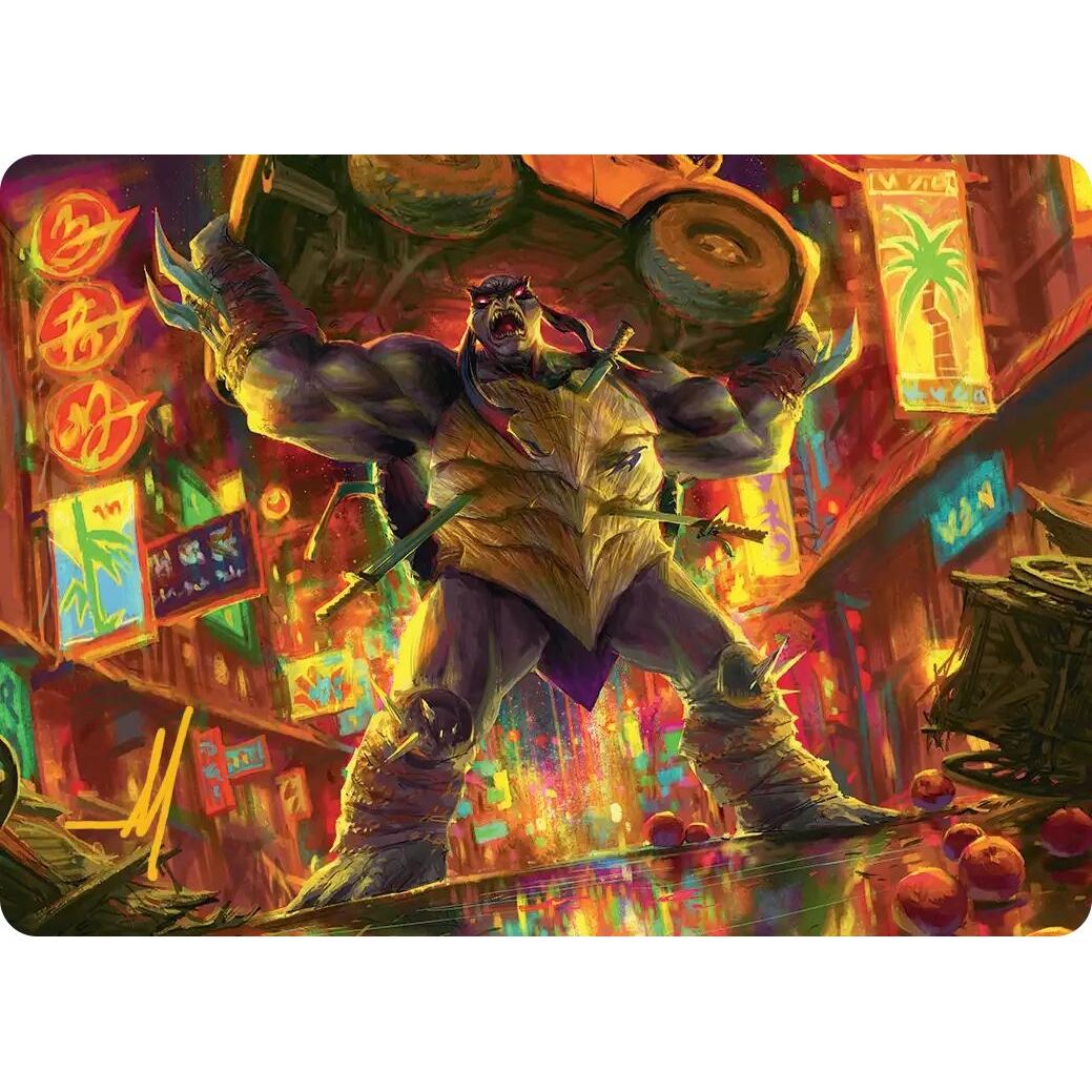 Image for Slash, Reptile Rampager Art Card (Gold-Stamped Signature) (10) (Teenage Mutant Ninja Turtles) - Magic: The Gathering