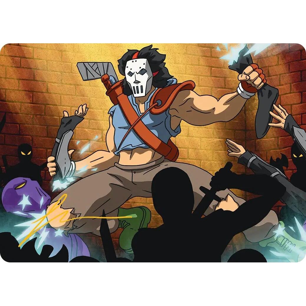 Image for Casey Jones, Vigilante Art Card (Gold-Stamped Signature) (28) (Teenage Mutant Ninja Turtles) - Magic: The Gathering