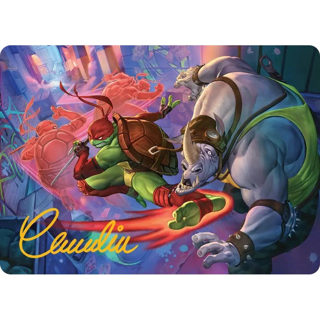 Image for Super Combo Art Card (Gold-Stamped Signature) (44) (Teenage Mutant Ninja Turtles) - Magic: The Gathering