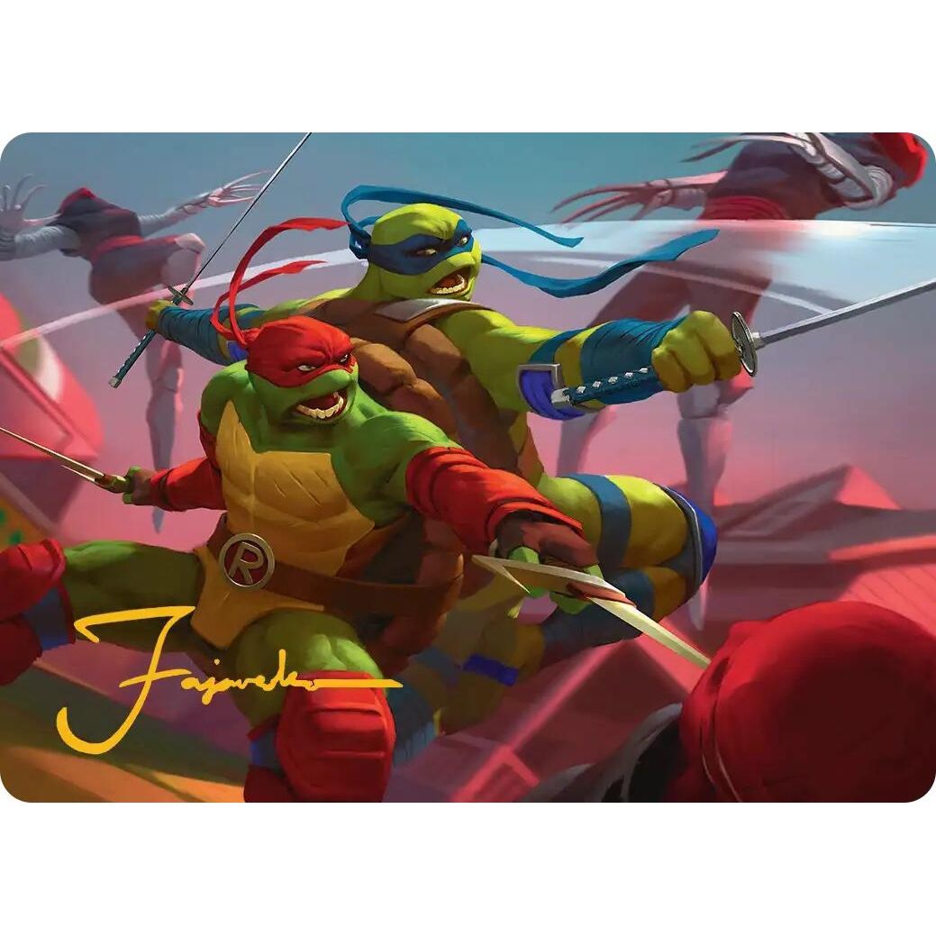 Image for Raph & Leo, Sibling Rivals Art Card (Gold-Stamped Signature) (16) (Teenage Mutant Ninja Turtles) - Magic: The Gathering