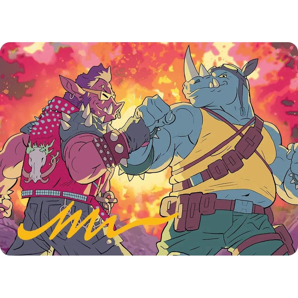 Image for Bebop & Rocksteady Art Card (Gold-Stamped Signature) (29) (Teenage Mutant Ninja Turtles) - Magic: The Gathering