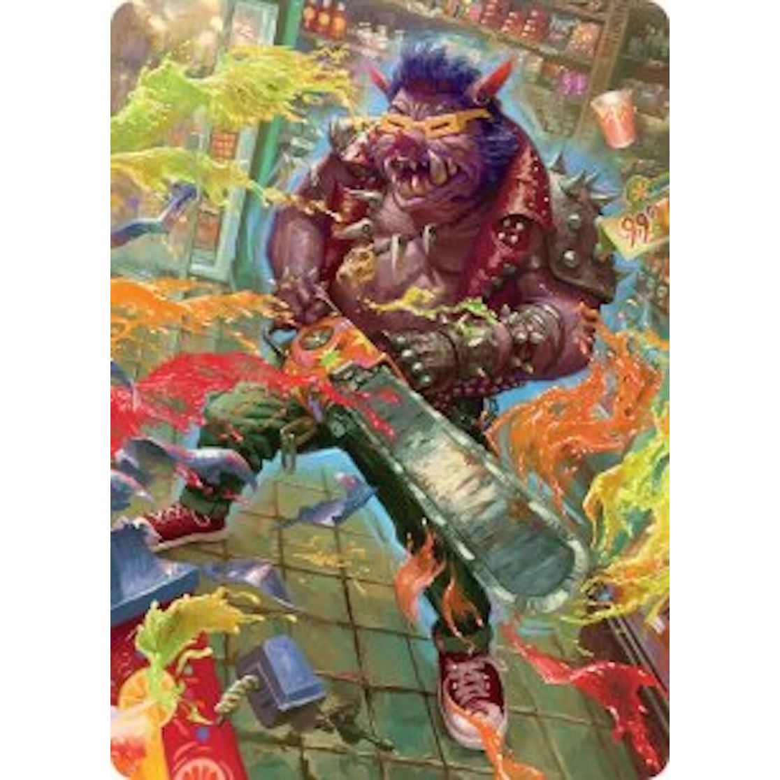 Image for Bebop, Porcine Punk Art Card (52) (Teenage Mutant Ninja Turtles) - Magic: The Gathering