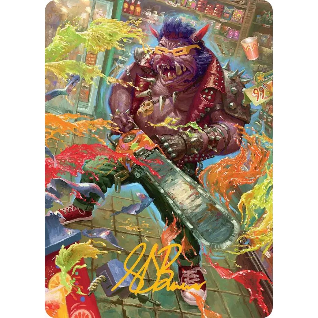 Image for Bebop, Porcine Punk Art Card (Gold-Stamped Signature) (52) (Teenage Mutant Ninja Turtles) - Magic: The Gathering