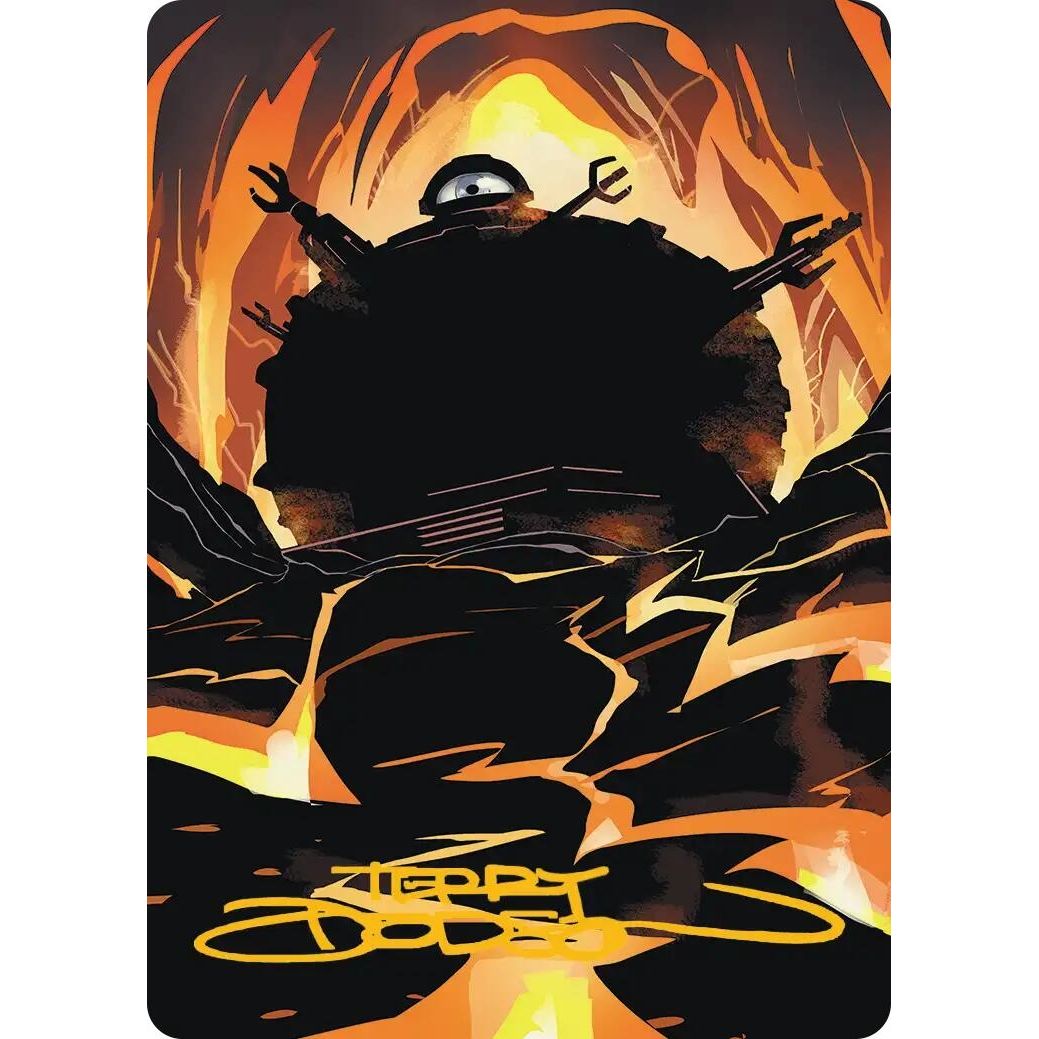Image for Technodrome Art Card (Gold-Stamped Signature) (22) (Teenage Mutant Ninja Turtles) - Magic: The Gathering