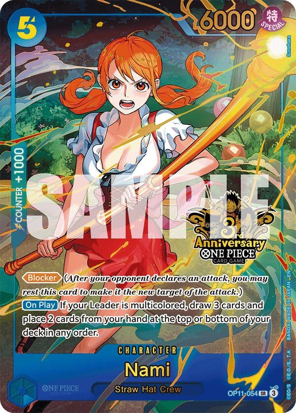 Image for Nami (Japanese Version 3rd Anniversary Set) (OP11-054) (One Piece Promotion Cards) (OP-PR) - One Piece Card Game