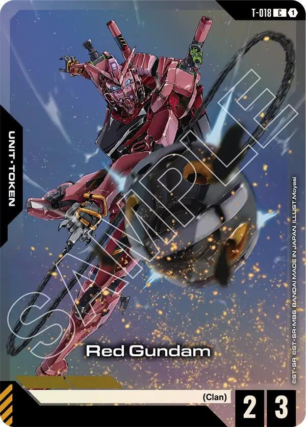Image for Red Gundam (T-018) Token (Premium Card Collection Gundam Assemble) (T-018) (Gundam Promotional Cards) (GCG-PR) - Gundam Card Game