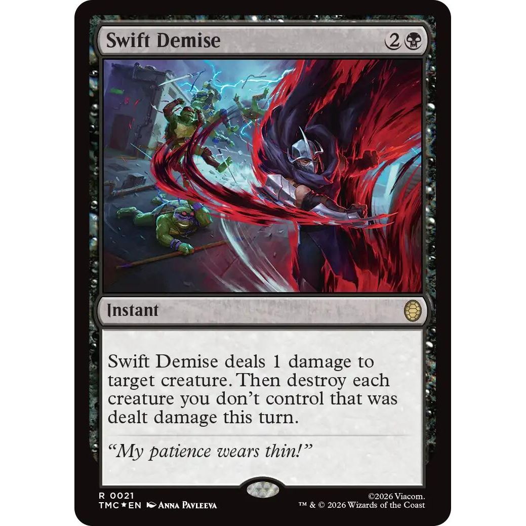 Image for Swift Demise (Surge Foil) (21) (Teenage Mutant Ninja Turtles) - Magic: The Gathering