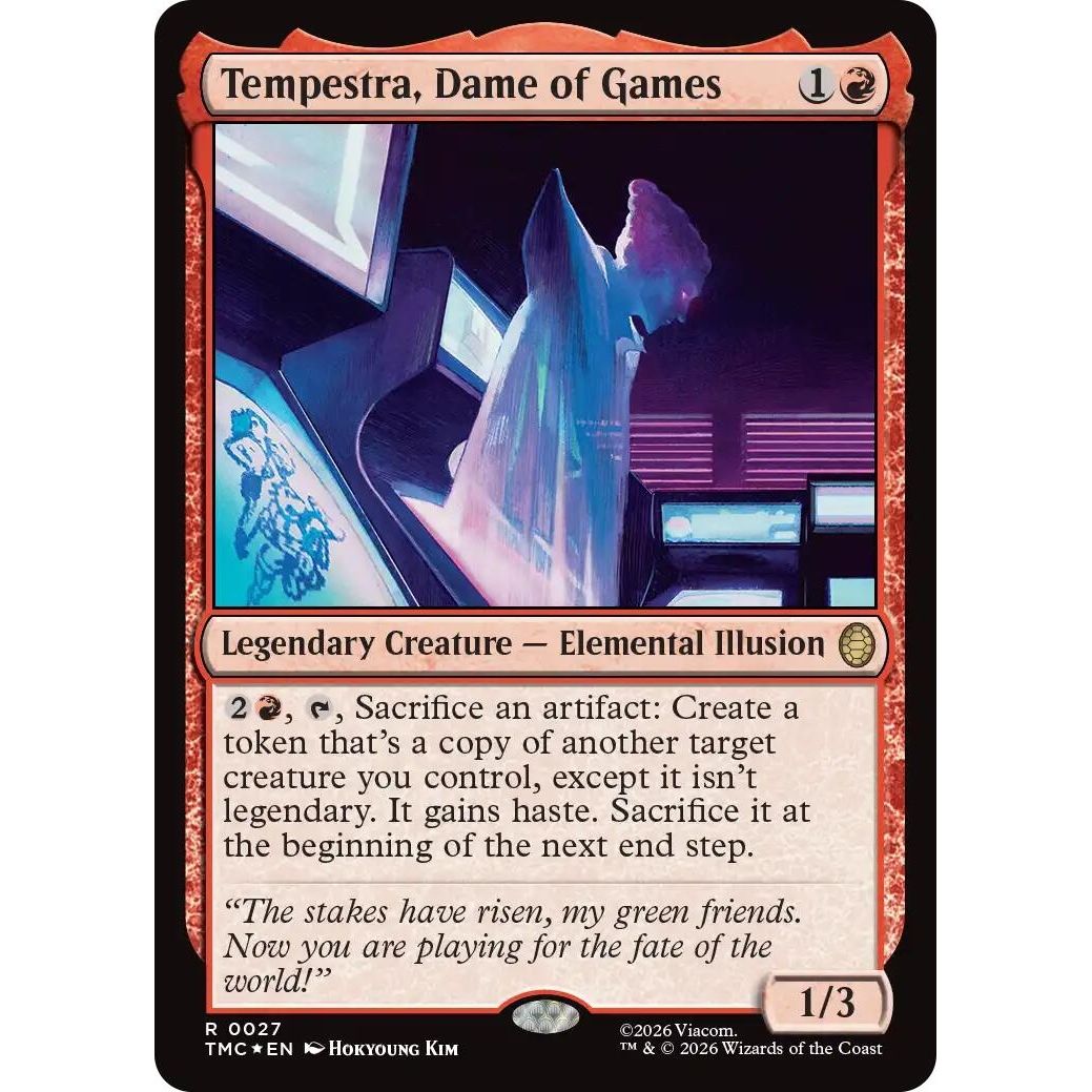 Image for Tempestra, Dame of Games (Surge Foil) (27) (Teenage Mutant Ninja Turtles) - Magic: The Gathering