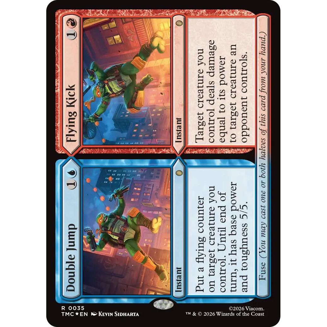 Image for Double Jump // Flying Kick (Surge Foil) (35) (Teenage Mutant Ninja Turtles) - Magic: The Gathering