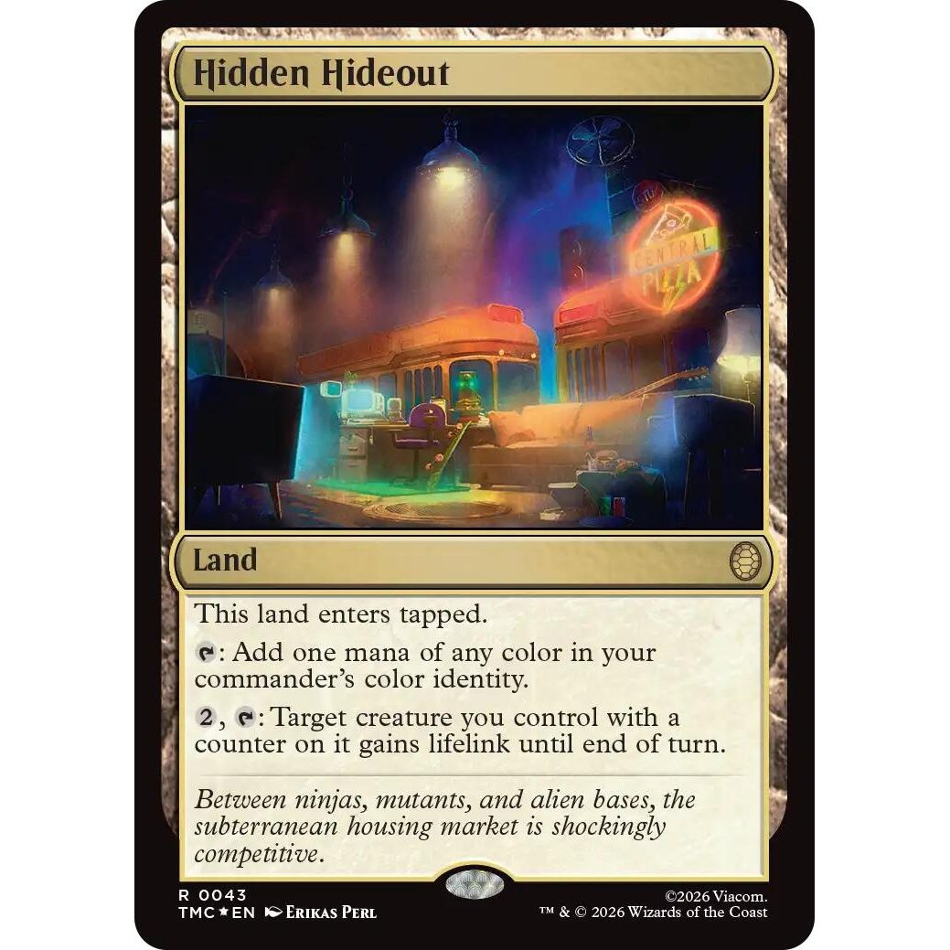 Image for Hidden Hideout (Surge Foil) (43) (Teenage Mutant Ninja Turtles) - Magic: The Gathering