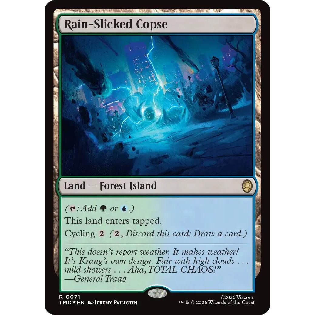 Image for Rain-Slicked Copse (Surge Foil) (71) (Teenage Mutant Ninja Turtles) - Magic: The Gathering