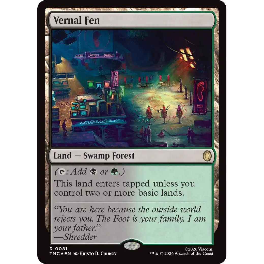 Image for Vernal Fen (Surge Foil) (81) (Teenage Mutant Ninja Turtles) - Magic: The Gathering