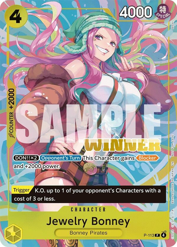Image for Jewelry Bonney (Heroines Battle Winner Pack) (P-113) (One Piece Promotion Cards) (OP-PR) - One Piece Card Game