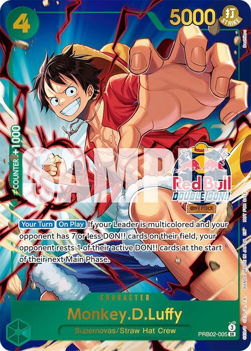 Image for Monkey.D.Luffy (Red Bull Double Don!!) (Winner) (PRB02-005) (One Piece Promotion Cards) (OP-PR) - One Piece Card Game
