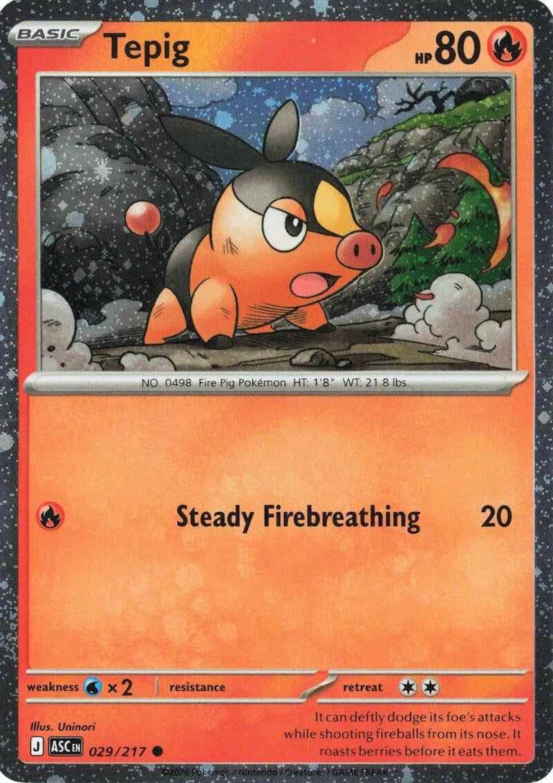 Image for Tepig - 029/217 (Cosmos Holo) (029/217) (Miscellaneous Cards & Products) (MCAP) - Pokemon