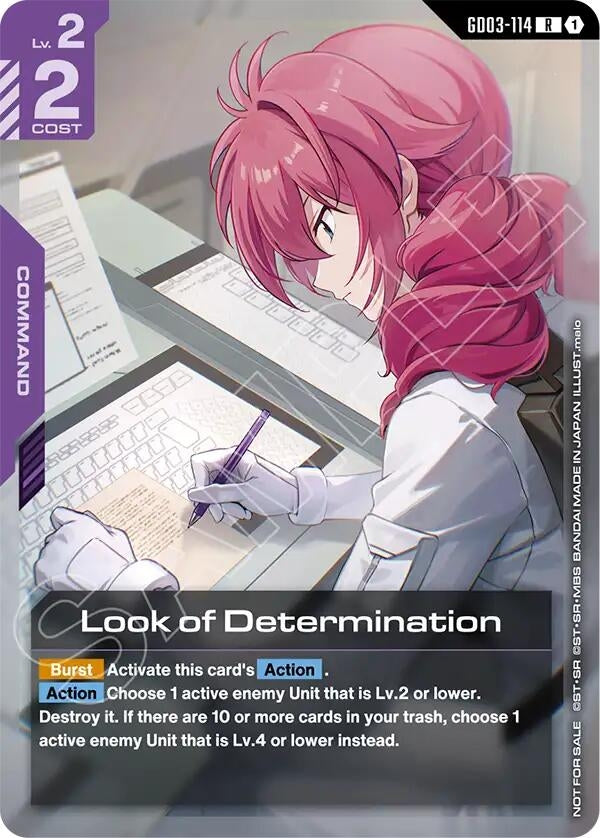 Image for Look of Determination (Newtype Challenge 2026 Mission 2) (GD03-114) (Gundam Promotional Cards) (GCG-PR) - Gundam Card Game