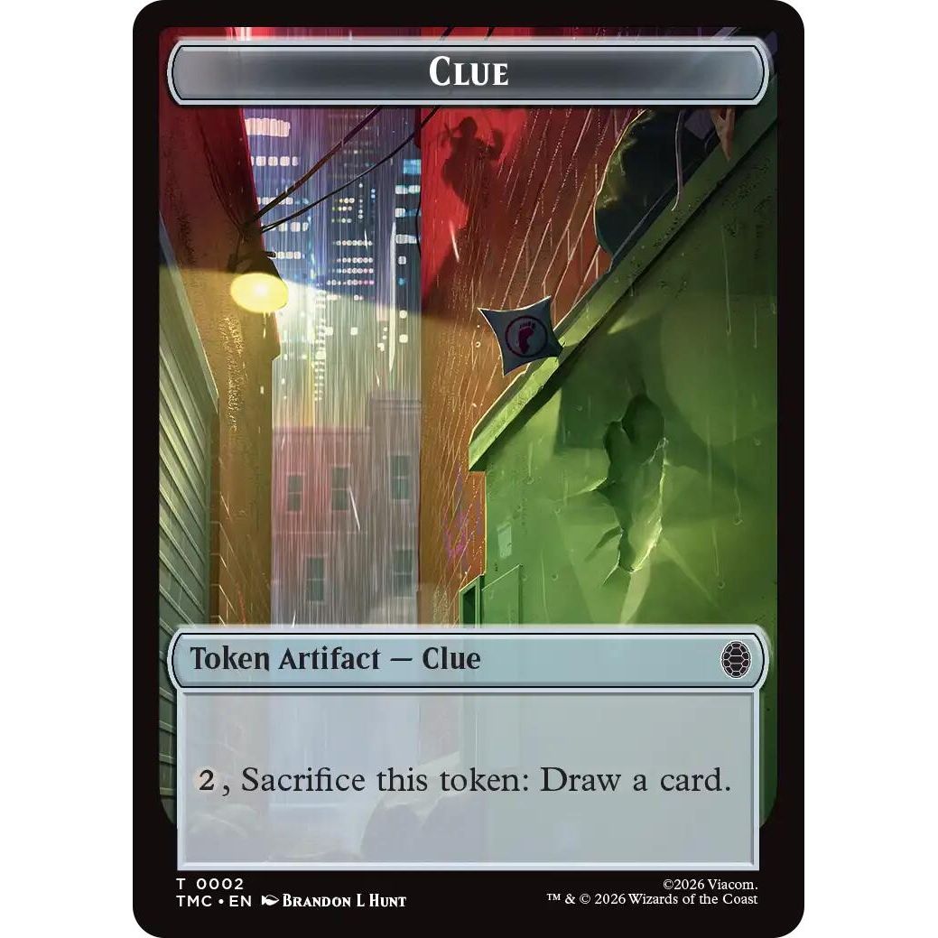 Image for Clue // Rat Double-Sided Token (2 // 6) (Teenage Mutant Ninja Turtles) - Magic: The Gathering