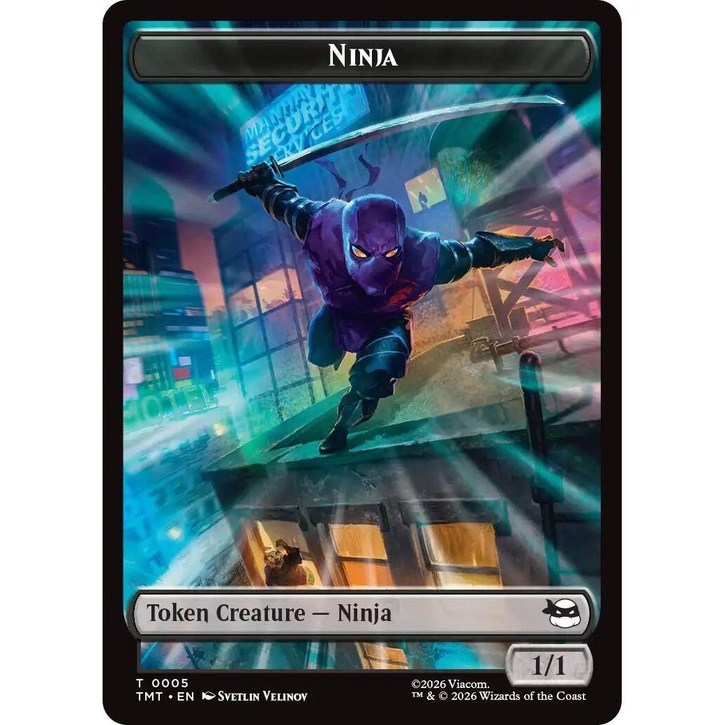 Image for Ninja // Mutagen Double-Sided Token (5 // 9) (Teenage Mutant Ninja Turtles) - Magic: The Gathering