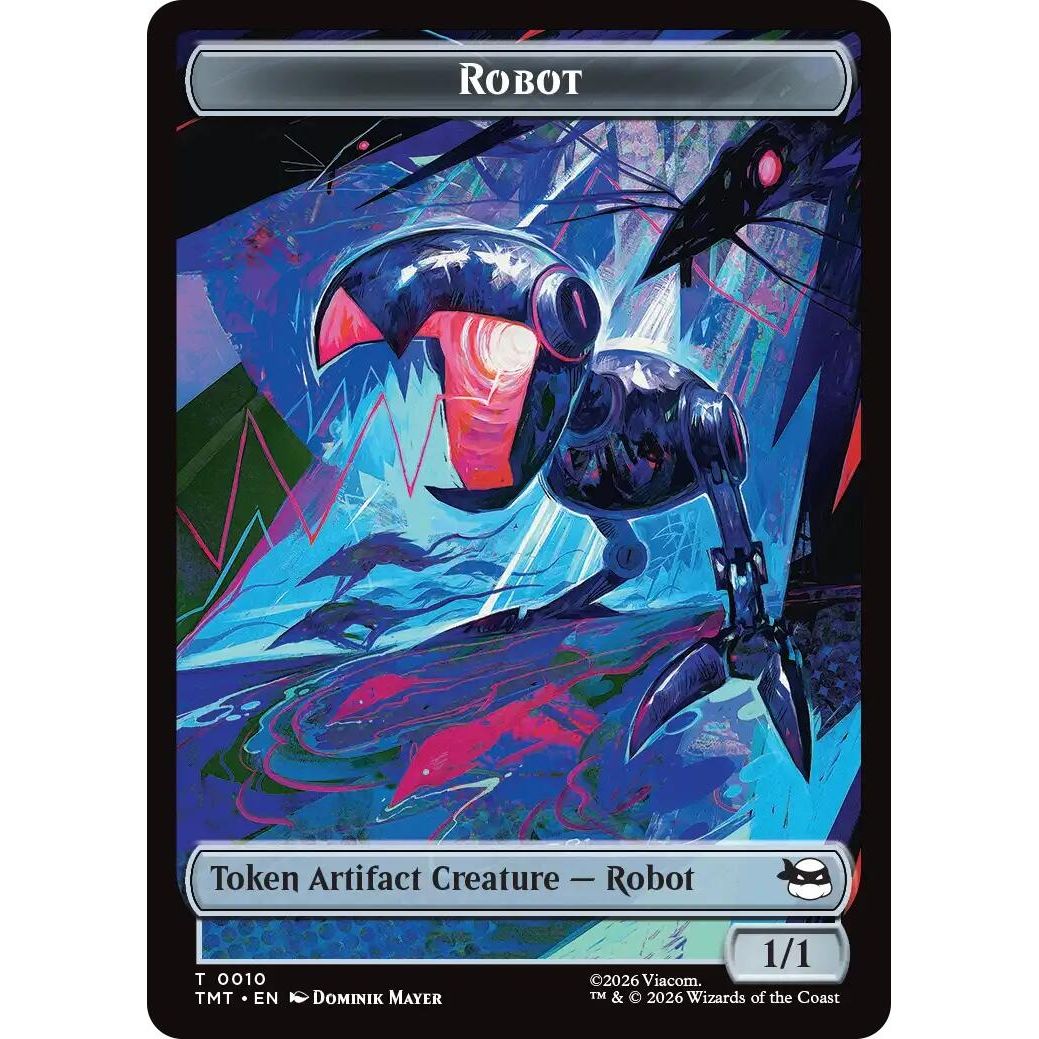 Image for Robot // Food Double-Sided Token (10 // 8) (Teenage Mutant Ninja Turtles) - Magic: The Gathering