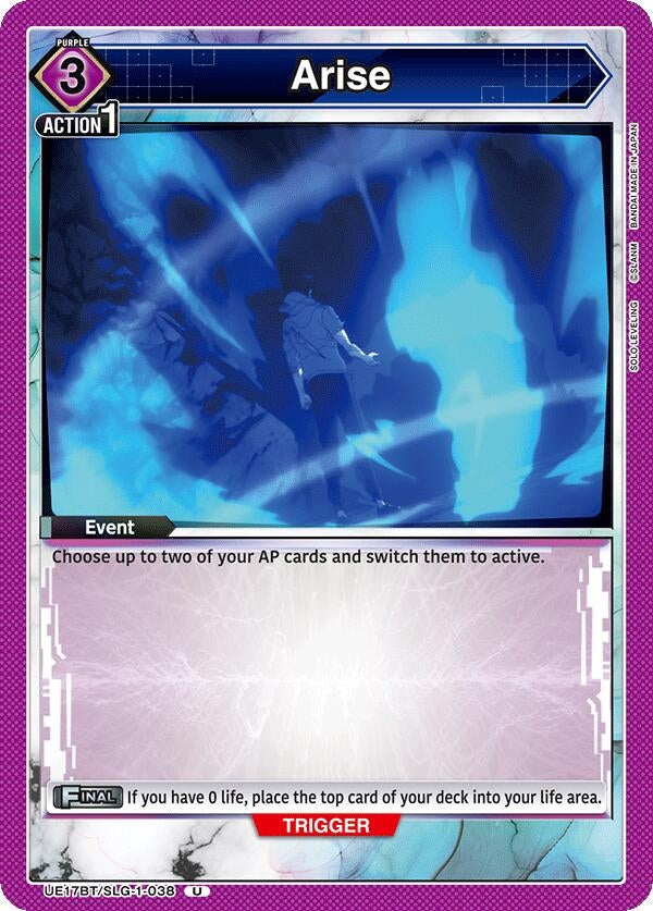 Image for Arise (UE17BT/SLG-1-038) (UE17BT: SOLO LEVELING) (UE17BT) - Union Arena