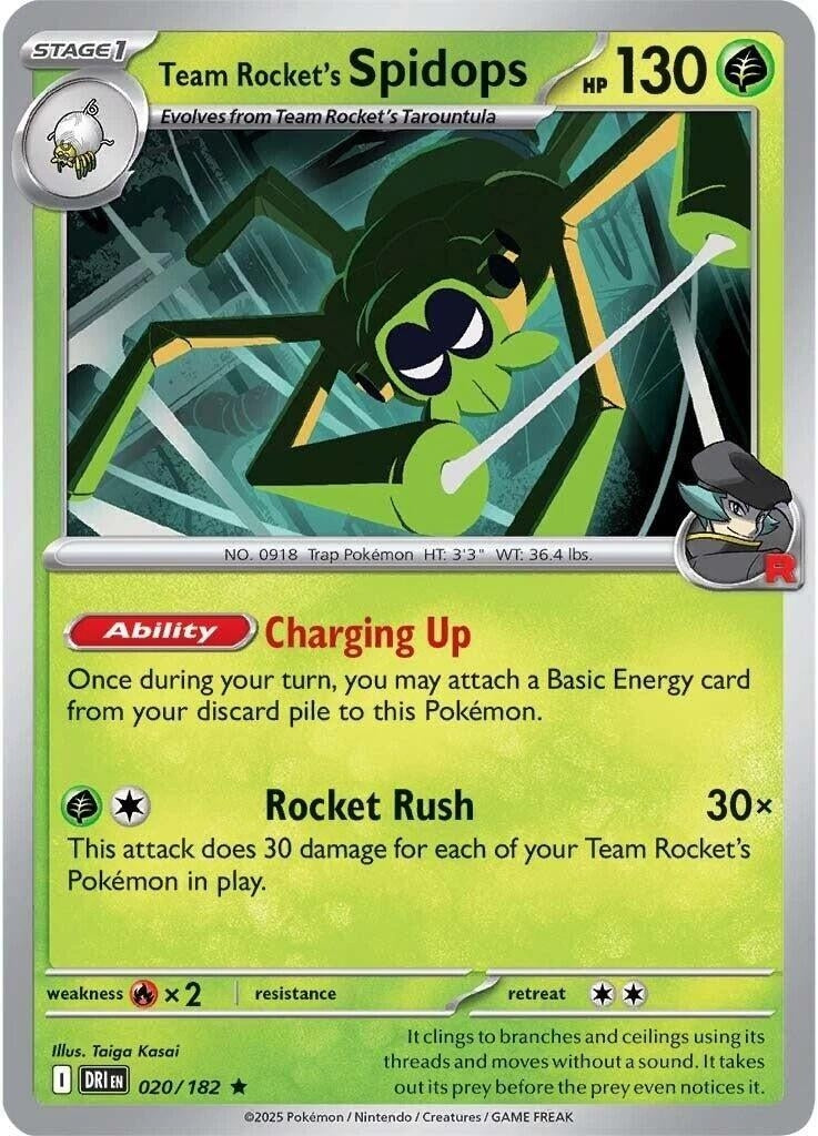 Image for Team Rocket's Spidops (020/182) (Deck Exclusives) (PR) - Pokemon