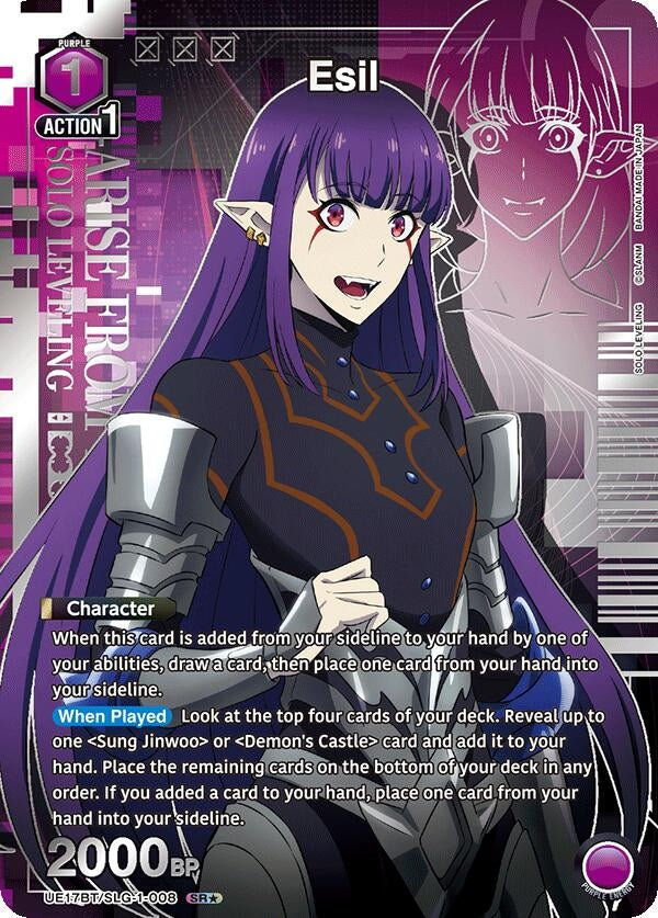 Image for Esil (008) (SR*) (UE17BT/SLG-1-008) (UE17BT: SOLO LEVELING) (UE17BT) - Union Arena