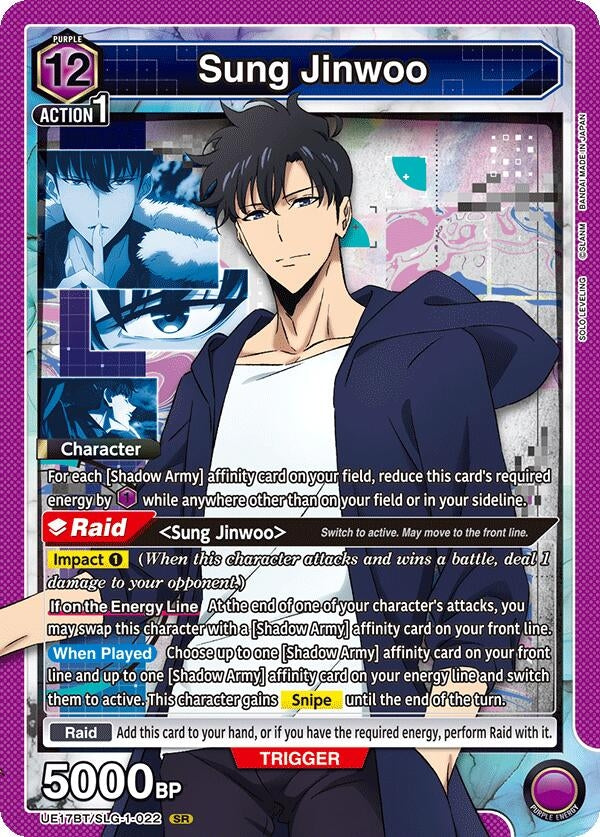 Image for Sung Jinwoo (022) (UE17BT/SLG-1-022) (UE17BT: SOLO LEVELING) (UE17BT) - Union Arena