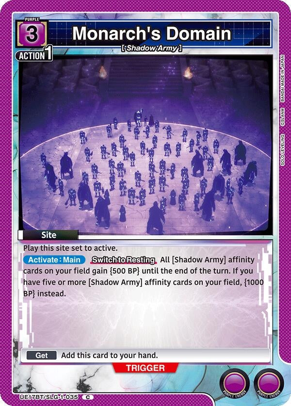 Image for Monarch's Domain (UE17BT/SLG-1-035) (UE17BT: SOLO LEVELING) (UE17BT) - Union Arena