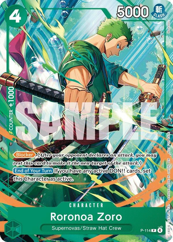 Image for Roronoa Zoro (114) (P-114) (One Piece Promotion Cards) (OP-PR) - One Piece Card Game