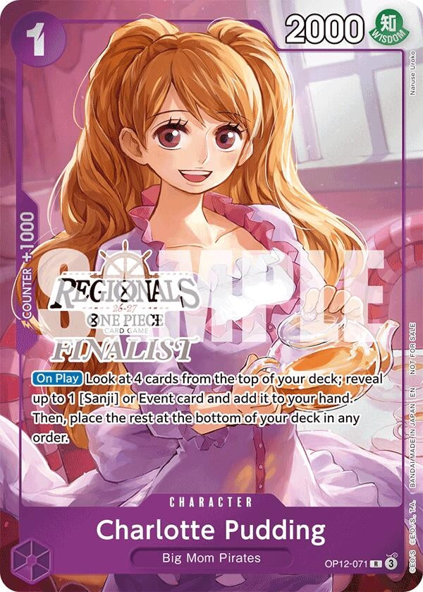 Image for Charlotte Pudding (Regionals Finalist Card Set 26-27) (OP12-071) (One Piece Promotion Cards) (OP-PR) - One Piece Card Game