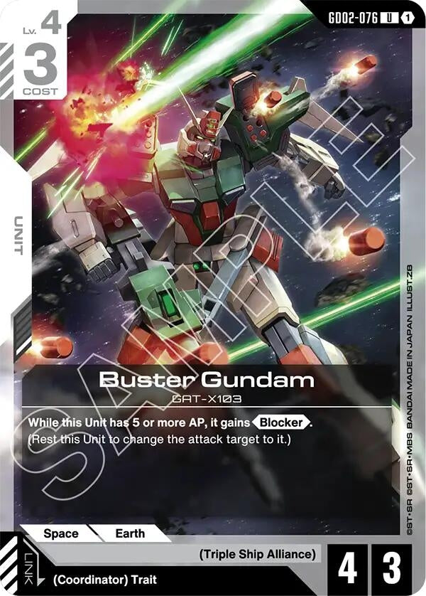 Image for Buster Gundam (GD02-076) (Starter Deck 09: Destiny Ignition) (ST09) - Gundam Card Game