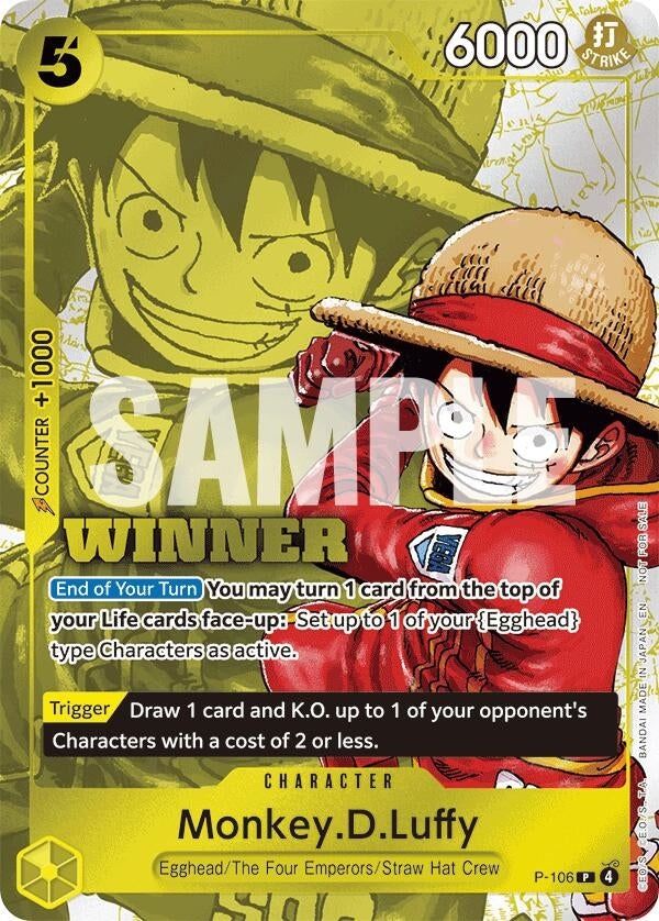 Image for Monkey.D.Luffy (Winner Pack 2026 Vol. 2) (P-106) (One Piece Promotion Cards) (OP-PR) - One Piece Card Game