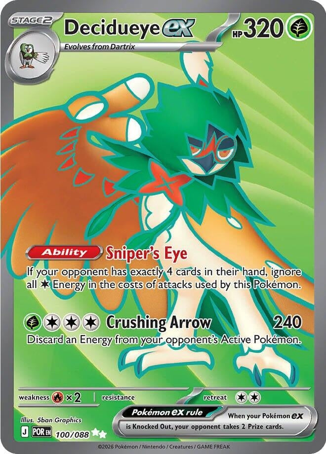 Decidueye ex (100/088) (ME03: Perfect Order) - PokeBox USA