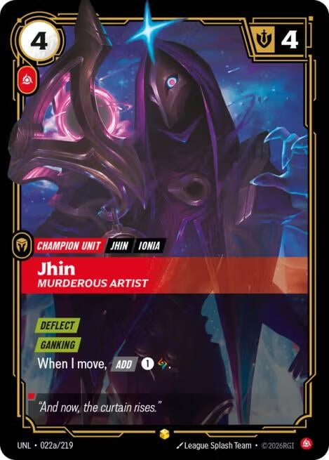 Jhin - Murderous Artist (Alternate Art) (022a/219) (Unleashed)