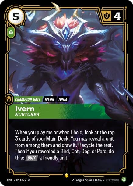 Ivern - Nurturer (Alternate Art) (051a/219) (Unleashed)