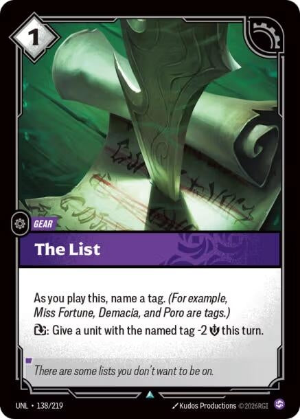 The List (138/219) (Unleashed)