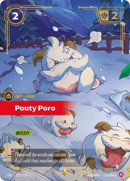 Image for Pouty Poro (Overnumbered) (220/219) (Unleashed) (UNL) - Riftbound: League of Legends Trading Card Game