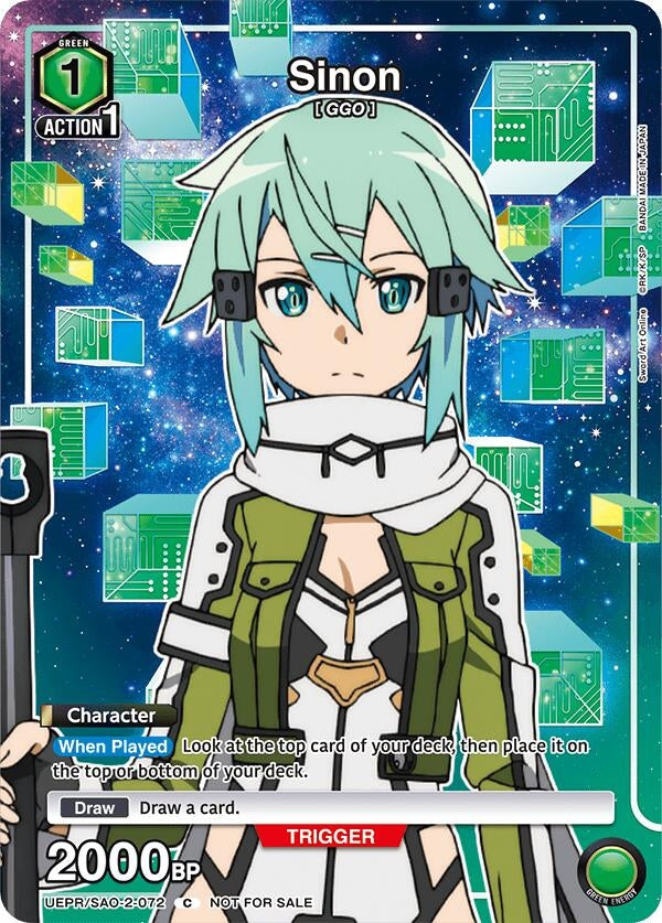 Image for Sinon (072) (UEPR/SAO-2-072) (Union Arena Promotion Cards) (UEPR) - Union Arena