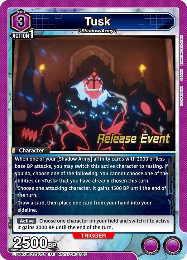 Image for Tusk (UE17BT/SLG-1-031) (UE17BT: SOLO LEVELING Release Event Cards) (UE17BT_RE) - Union Arena