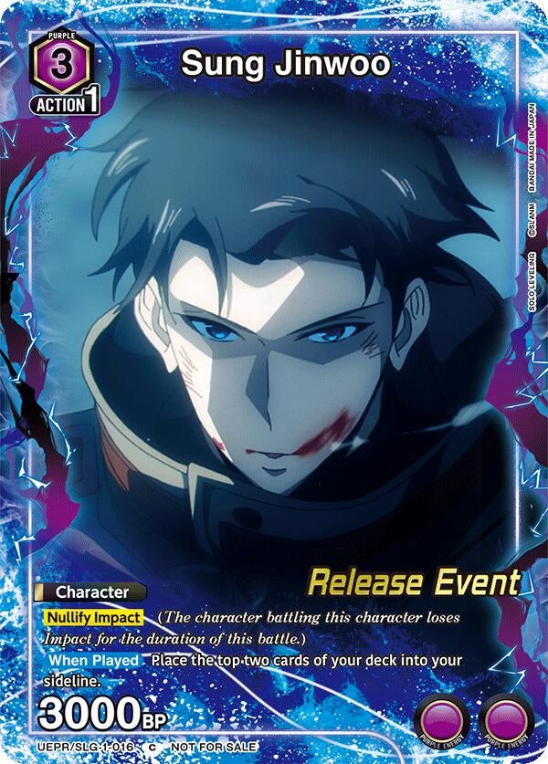 Image for Sung Jinwoo (016) (Release Event Participation) (UE17BT/SLG-1-016) (UE17BT: SOLO LEVELING Release Event Cards) (UE17BT_RE) - Union Arena