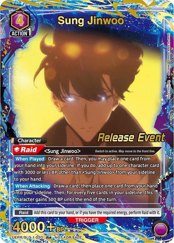 Image for Sung Jinwoo (020) (R*) (UEPR/SLG-1-020) (UE17BT: SOLO LEVELING Release Event Cards) (UE17BT_RE) - Union Arena