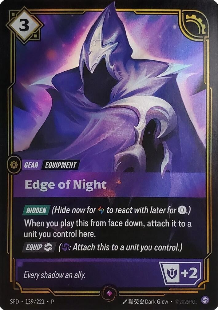 Image for Edge of Night (Top 8) (139/221) (Riftbound Organized Play Promotional Cards) (OPP) - Riftbound: League of Legends Trading Card Game