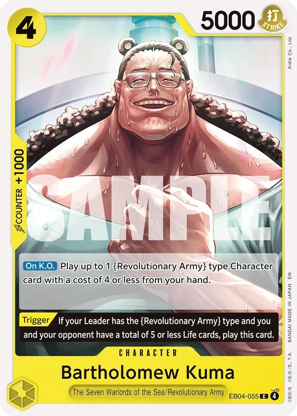 Image for Bartholomew Kuma (EB04-055) (EB04-055) (Adventure on Kami's Island) (OP15-EB04) - One Piece Card Game