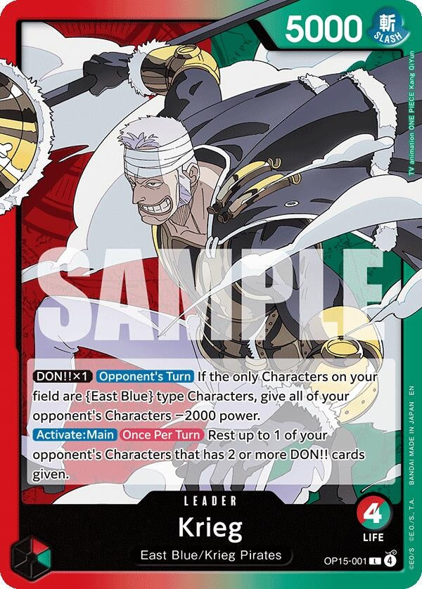Image for Krieg (OP15-001) (OP15-001) (Adventure on Kami's Island) (OP15-EB04) - One Piece Card Game
